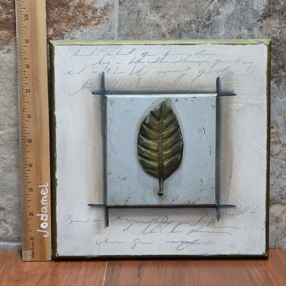 Ceramic Leaf Wall Decor Set of 2 Hanging Wall Art - Picture 8 of 12